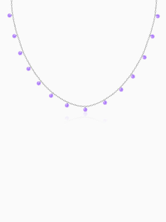 Silver Purple Fantasy Necklace