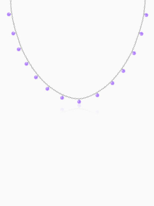 Silver Purple Fantasy Necklace