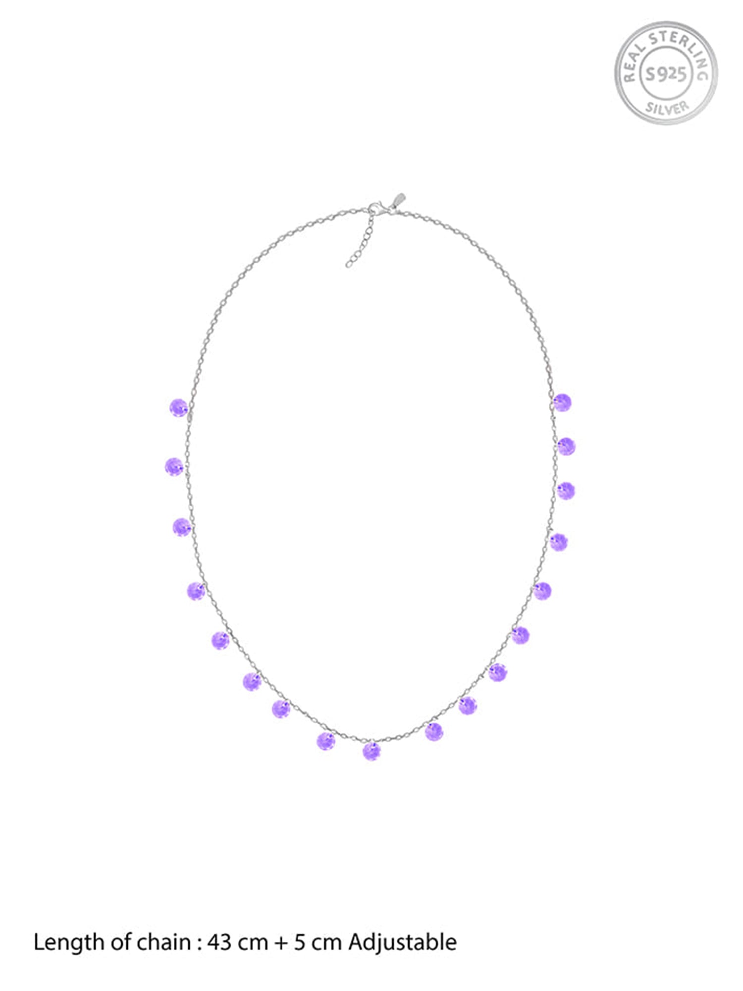 Silver Purple Fantasy Necklace