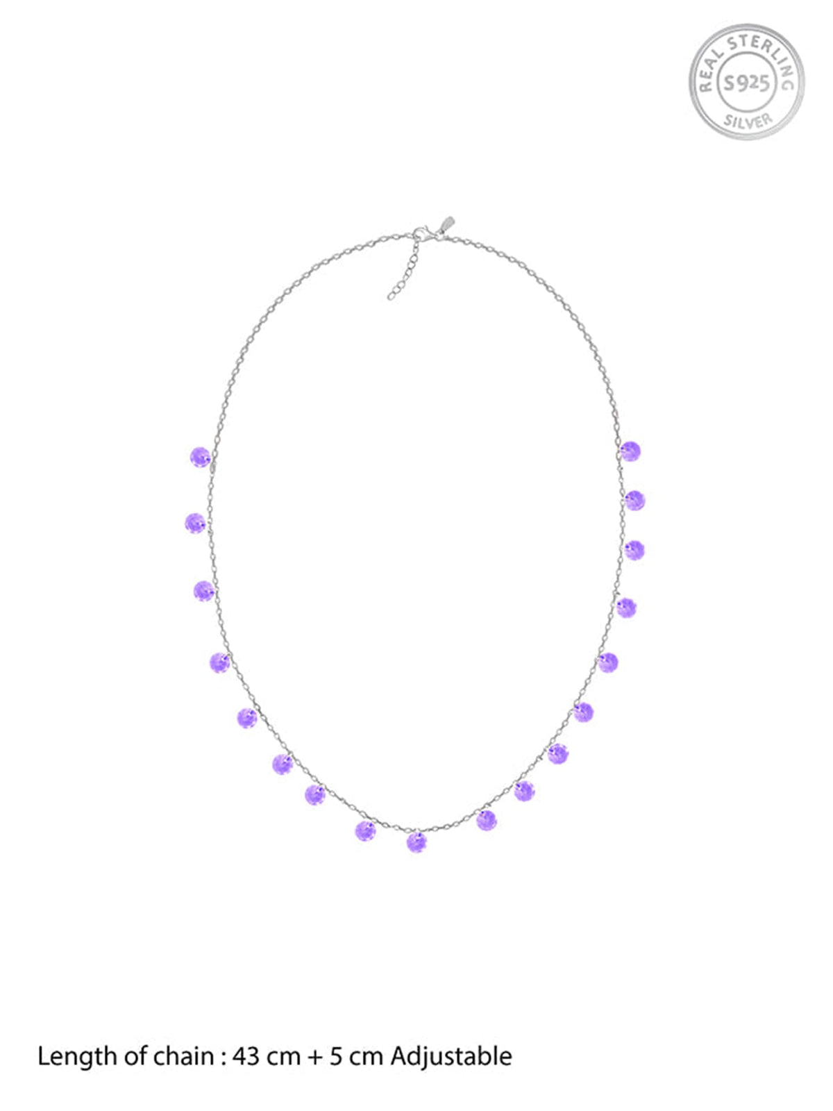 Silver Purple Fantasy Necklace