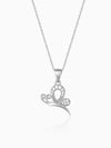 Silver Love Like A Butterfly Pendant With Link Chain