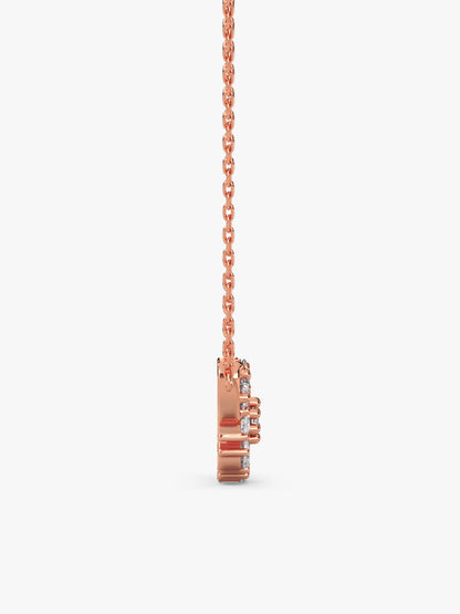 Rose Gold Floral Necklace