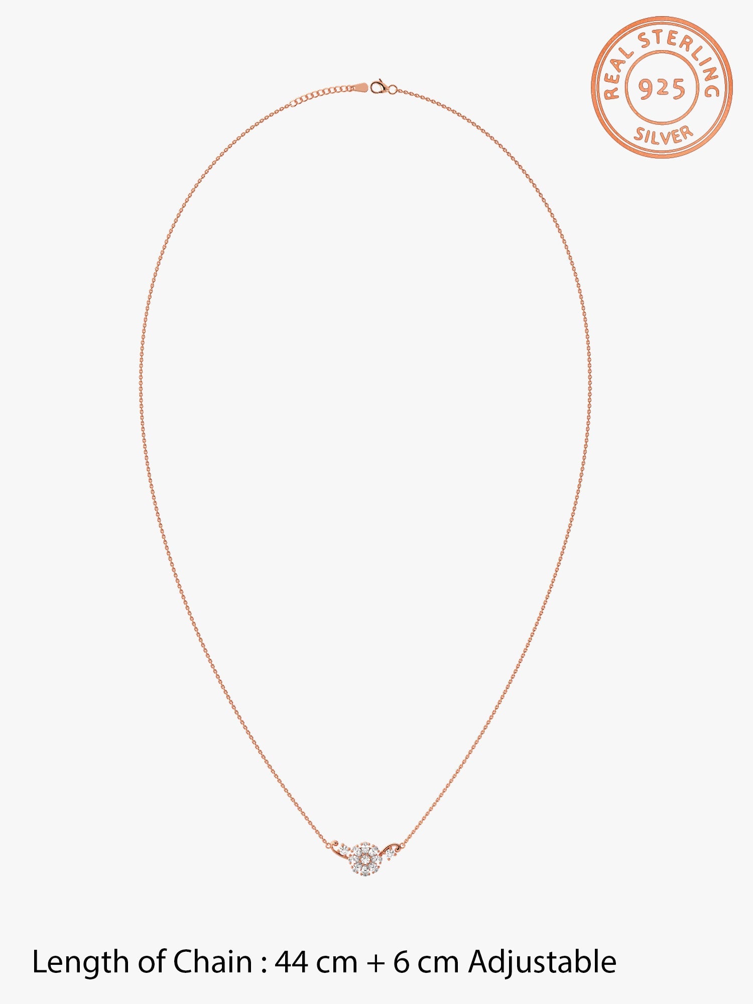 Rose Gold Floral Necklace