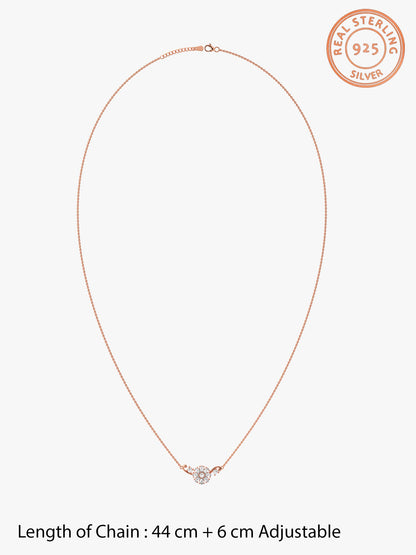 Rose Gold Floral Necklace