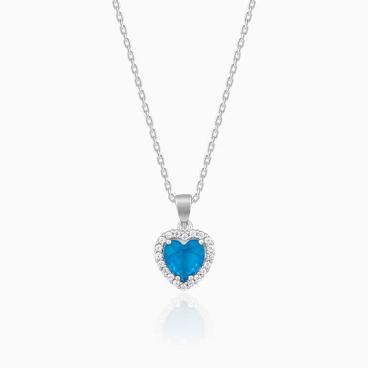 Silver Titanic Heart Of The Ocean Pendant With Link Chain