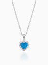 Silver Titanic Heart Of The Ocean Pendant With Link Chain