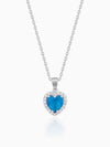 Silver Titanic Heart Of The Ocean Pendant With Link Chain