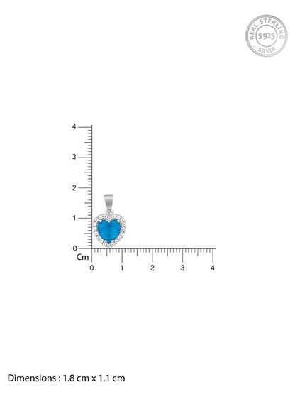 Silver Titanic Heart Of The Ocean Pendant With Link Chain