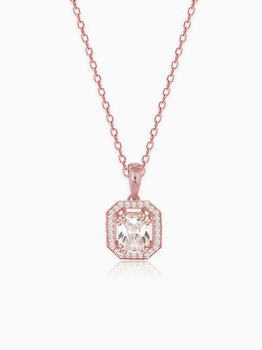 Rose Gold Mystique Romance Pendant With Link Chain
