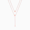 Rose Gold Terrific Trio Necklace