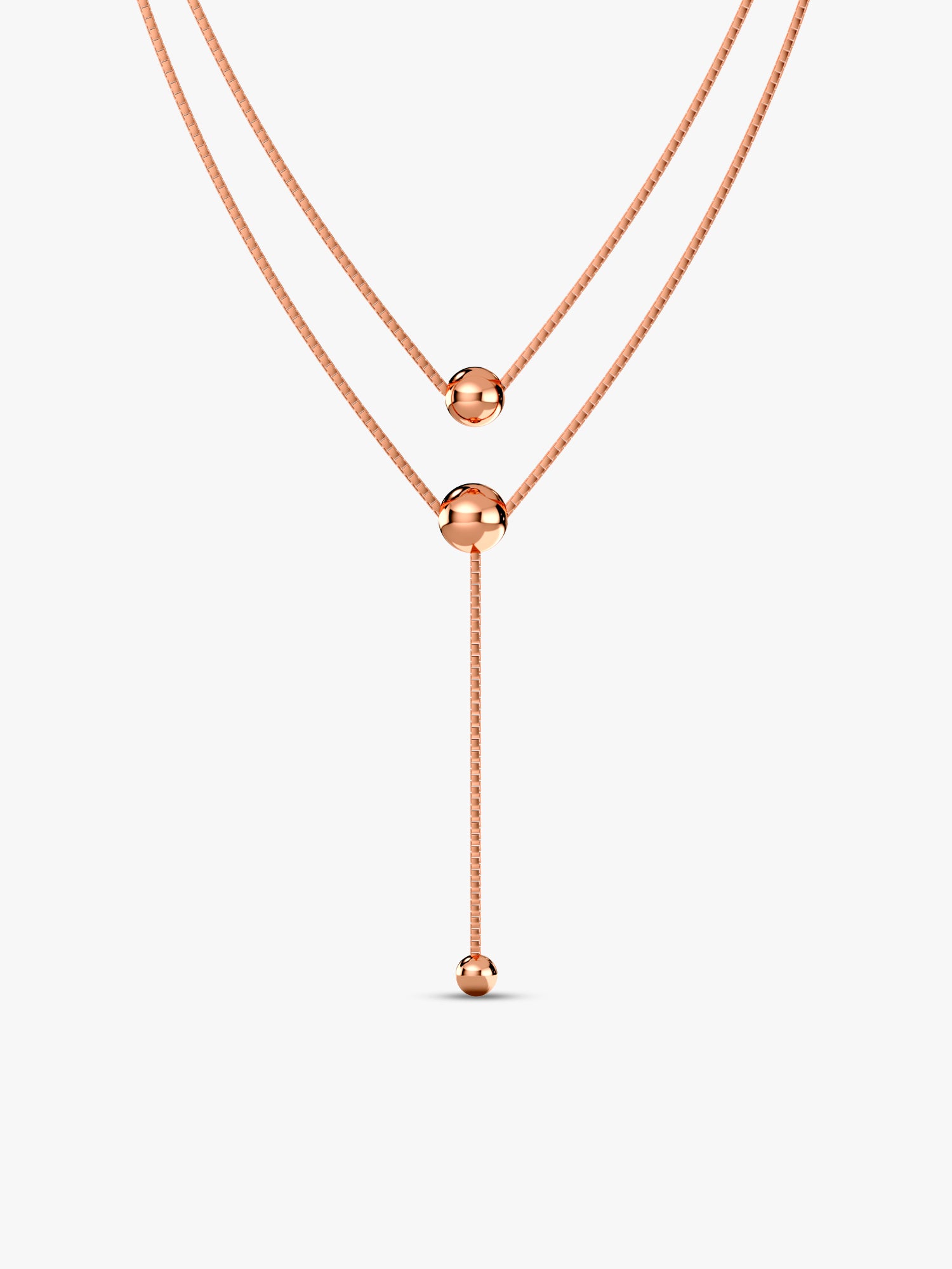 Rose Gold Terrific Trio Necklace