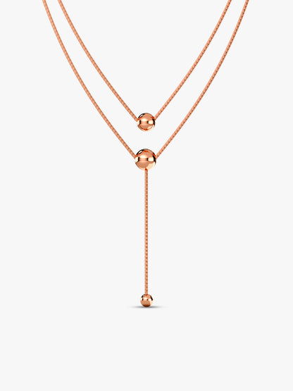 Rose Gold Terrific Trio Necklace