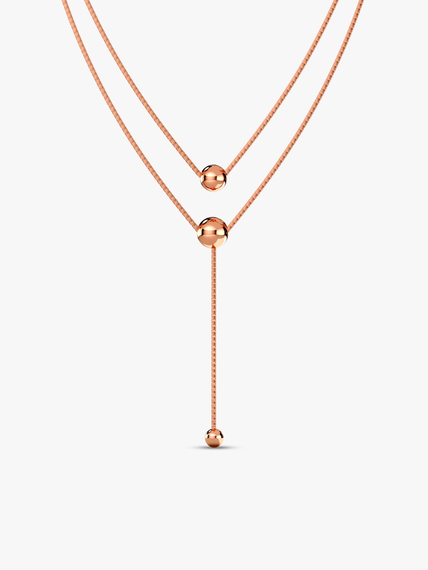 Rose Gold Terrific Trio Necklace