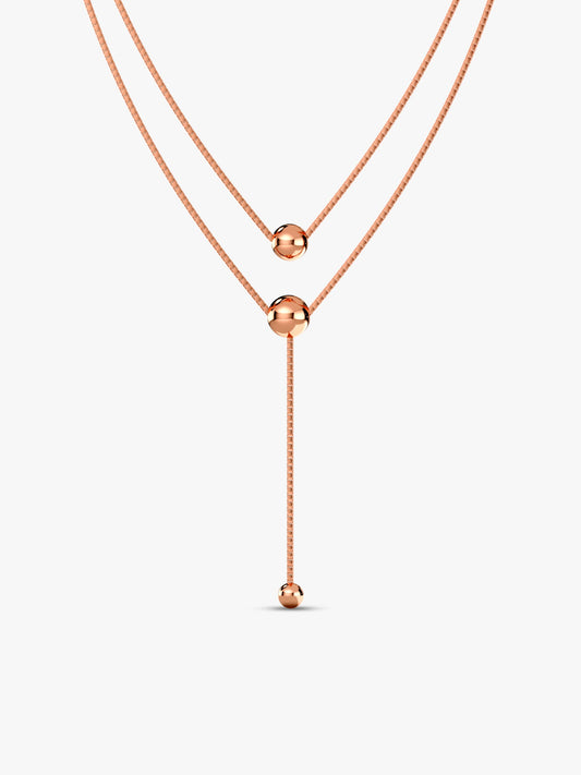 Rose Gold Terrific Trio Necklace