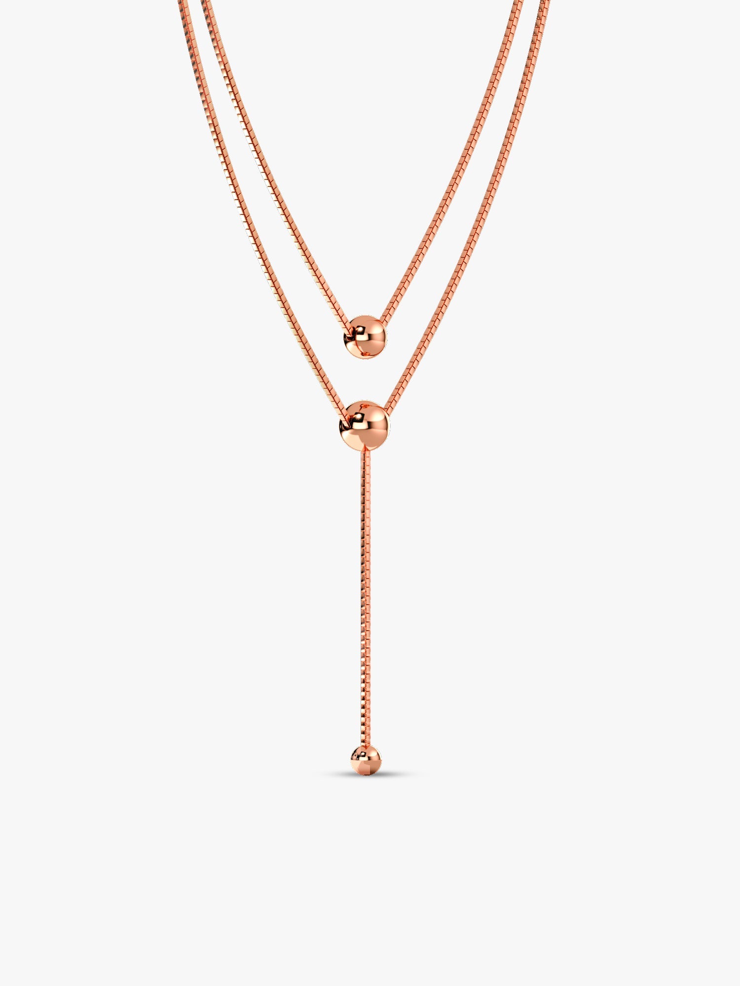Rose Gold Terrific Trio Necklace