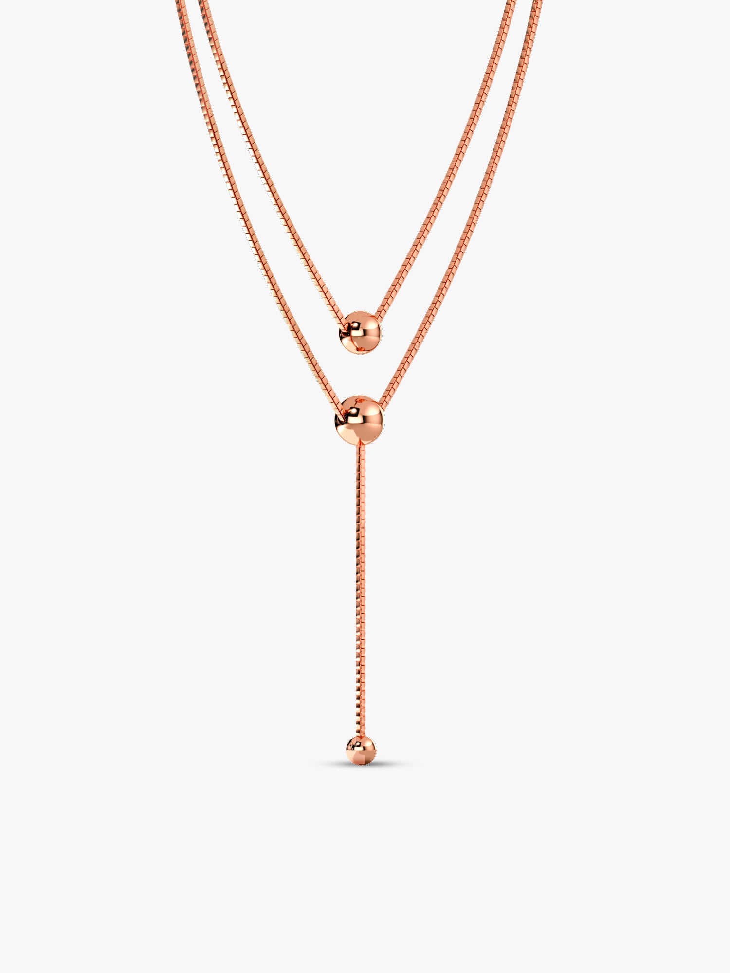 Rose Gold Terrific Trio Necklace