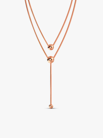 Rose Gold Terrific Trio Necklace