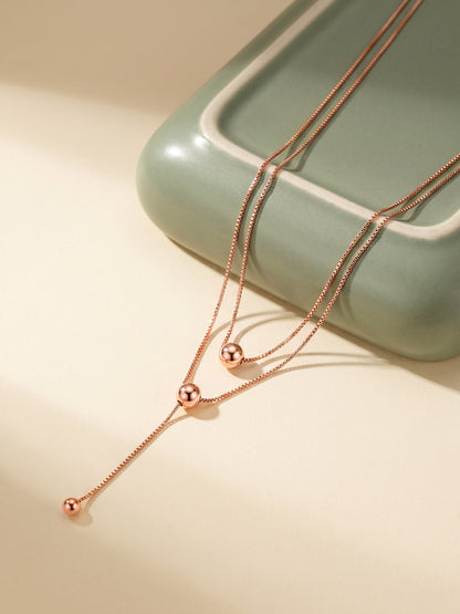 Rose Gold Terrific Trio Necklace