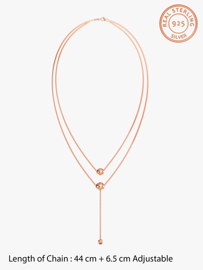 Rose Gold Terrific Trio Necklace
