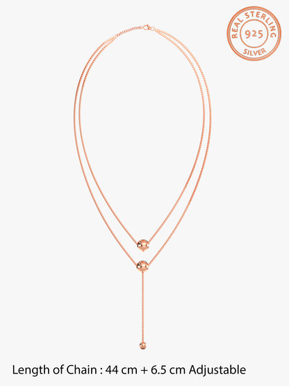 Rose Gold Terrific Trio Necklace