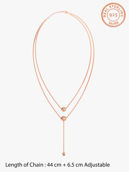 Rose Gold Terrific Trio Necklace