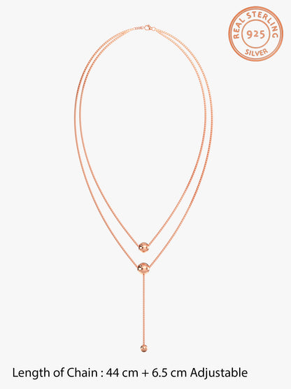 Rose Gold Terrific Trio Necklace