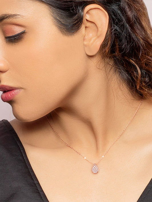 Rose Gold Studded Swayer Necklace