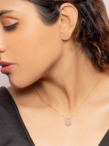 Rose Gold Studded Swayer Necklace