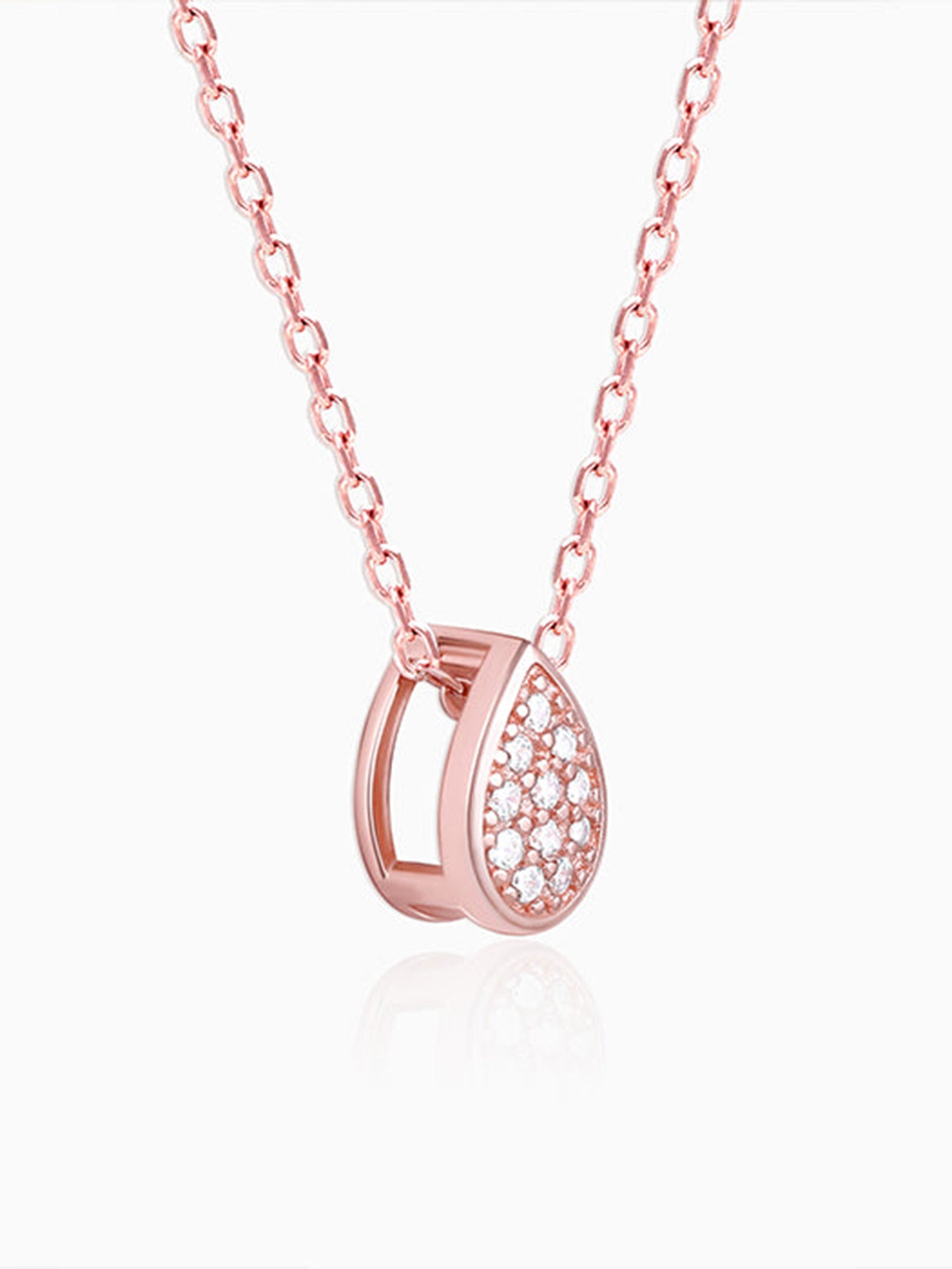 Rose Gold Studded Swayer Necklace