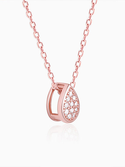 Rose Gold Studded Swayer Necklace