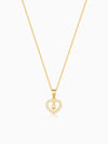 Golden Love Droplet Pendant With Link Chain