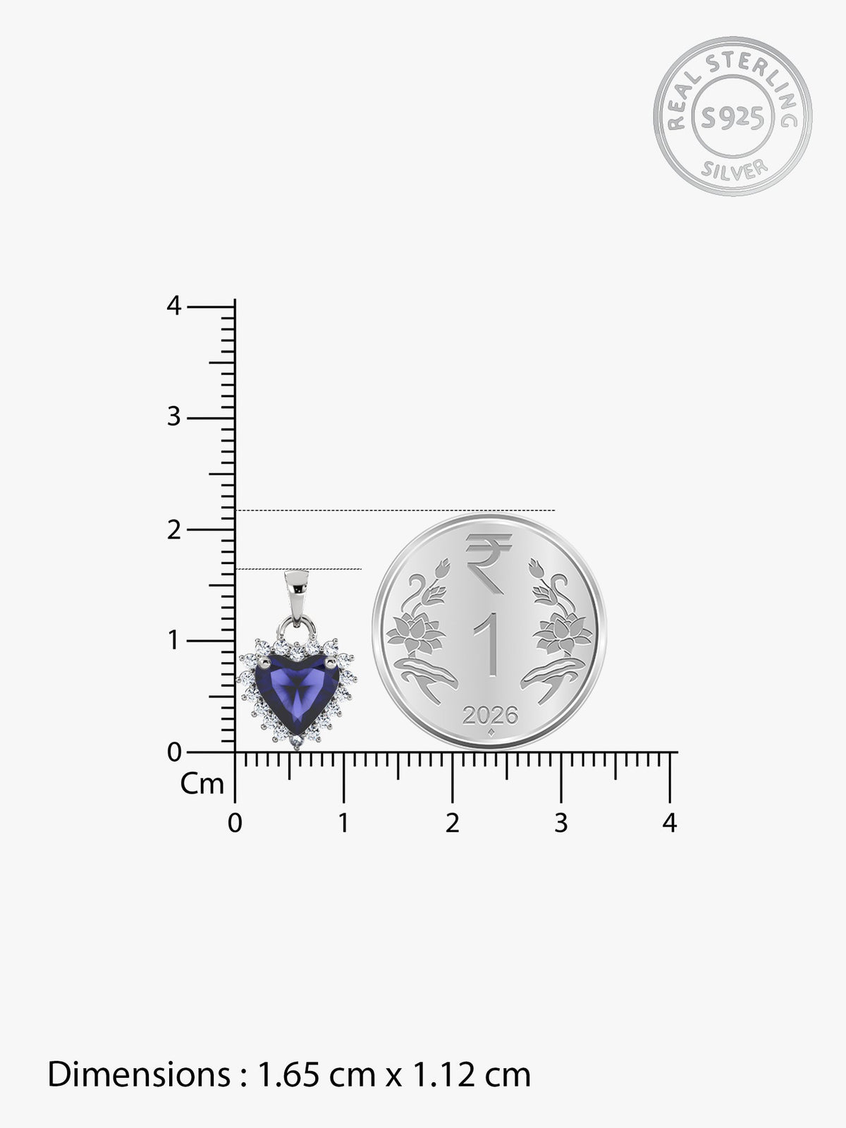 Silver Heart Of The Ocean Pendant With Link Chain