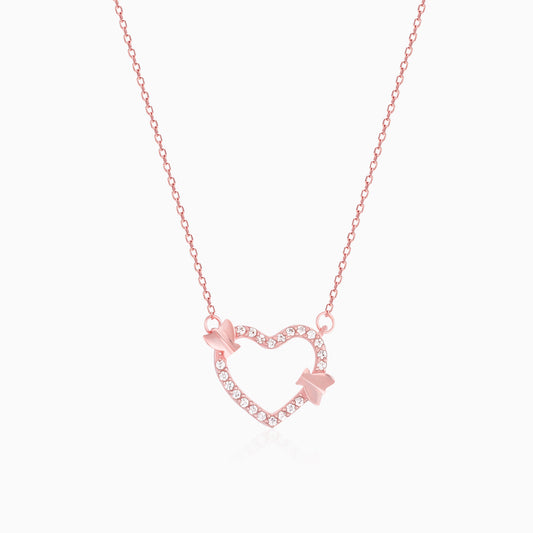 Rose Gold This Is Love Pendant With Link Chain
