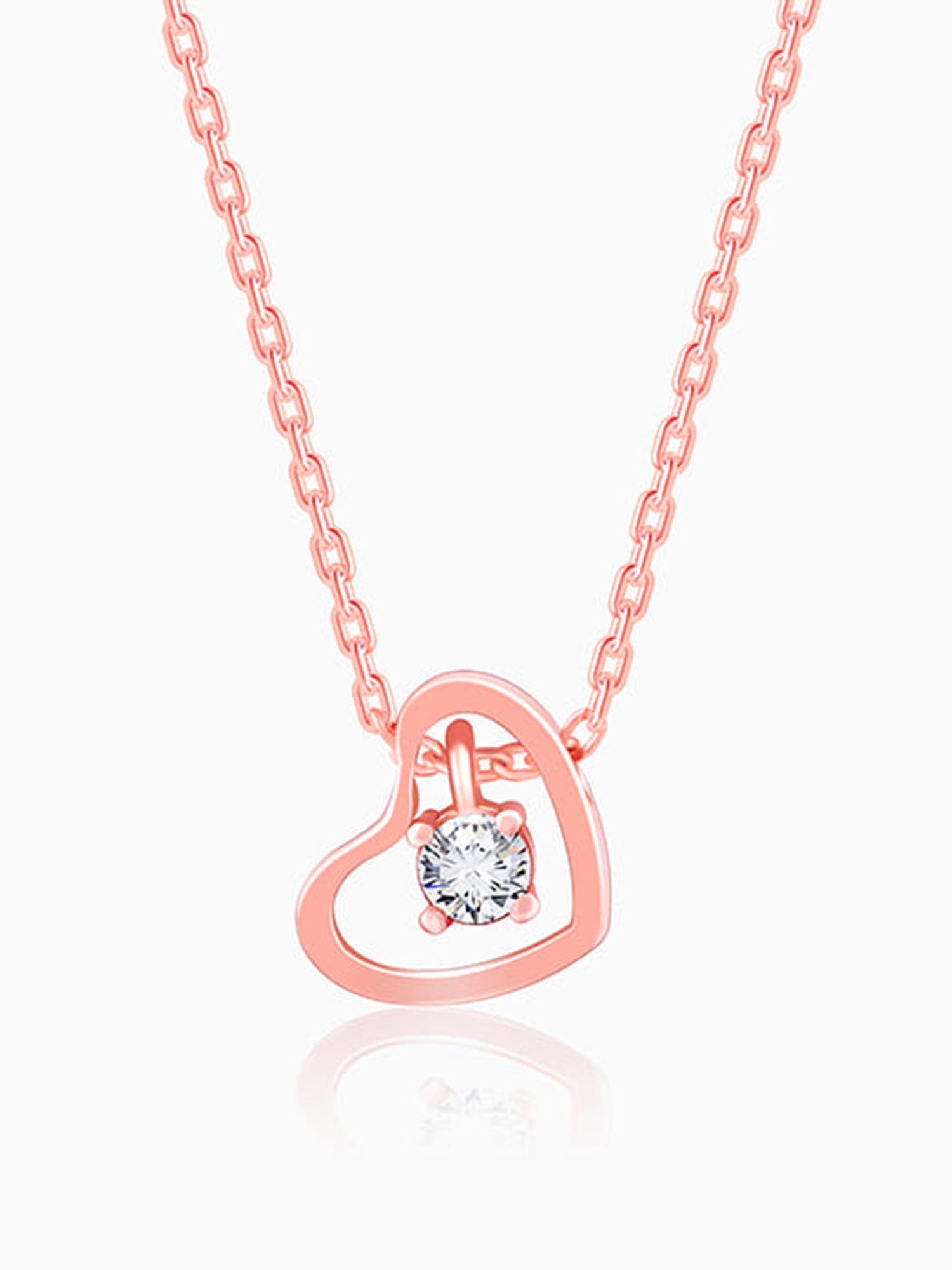 Rose Gold Whole Heart Necklace