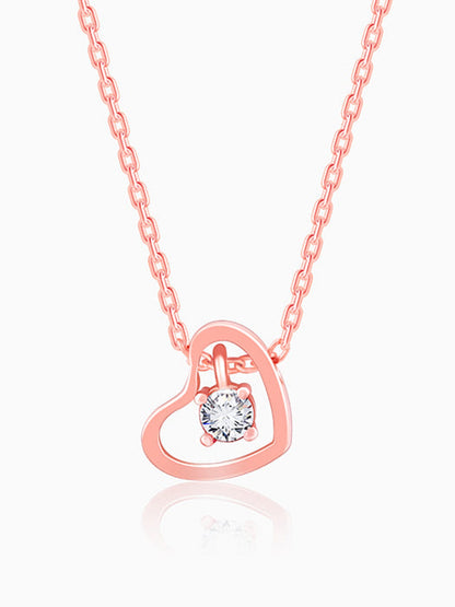 Rose Gold Whole Heart Necklace