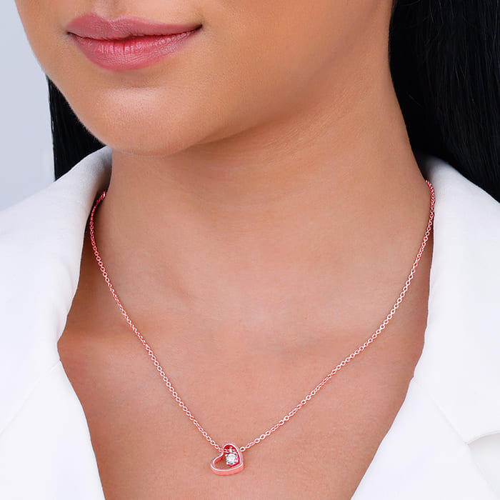 Rose Gold Whole Heart Necklace