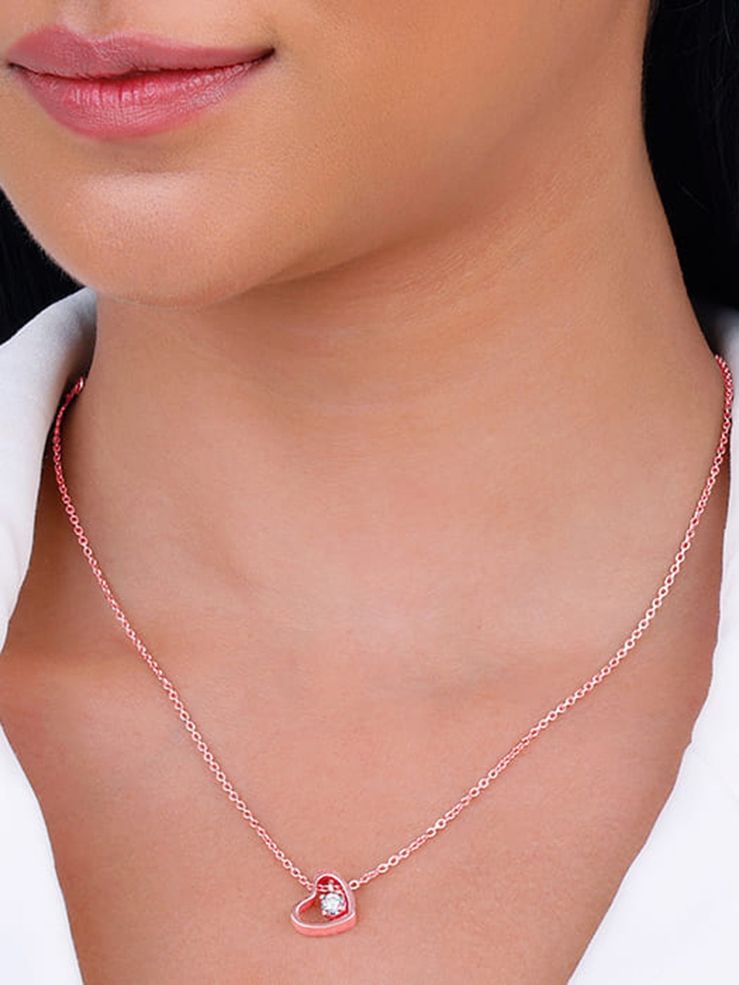 Rose Gold Whole Heart Necklace