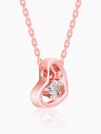 Rose Gold Whole Heart Necklace