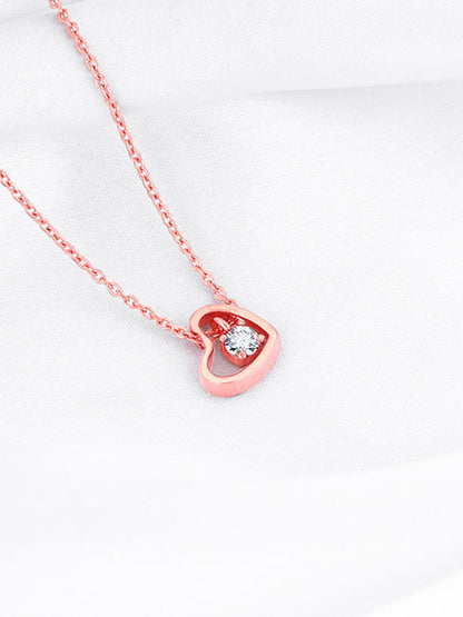 Rose Gold Whole Heart Necklace