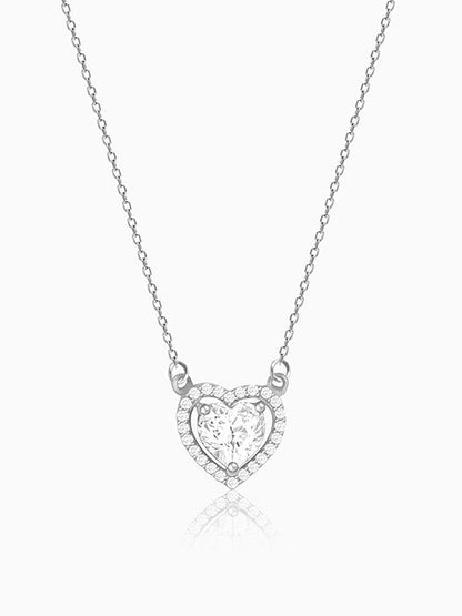 Silver Fall in Love Necklace