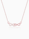Rose Gold Double Infinity Love Necklace