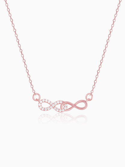 Rose Gold Double Infinity Love Necklace
