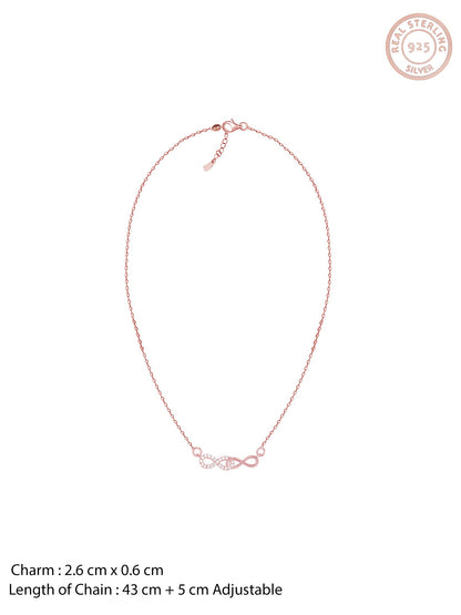 Rose Gold Double Infinity Love Necklace