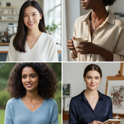 Rose Gold Solitaire Heart Pendant With Link Chain