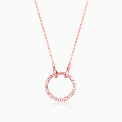 Anushka Sharma Rose Gold Forever Valentine Pendant with Link Chain