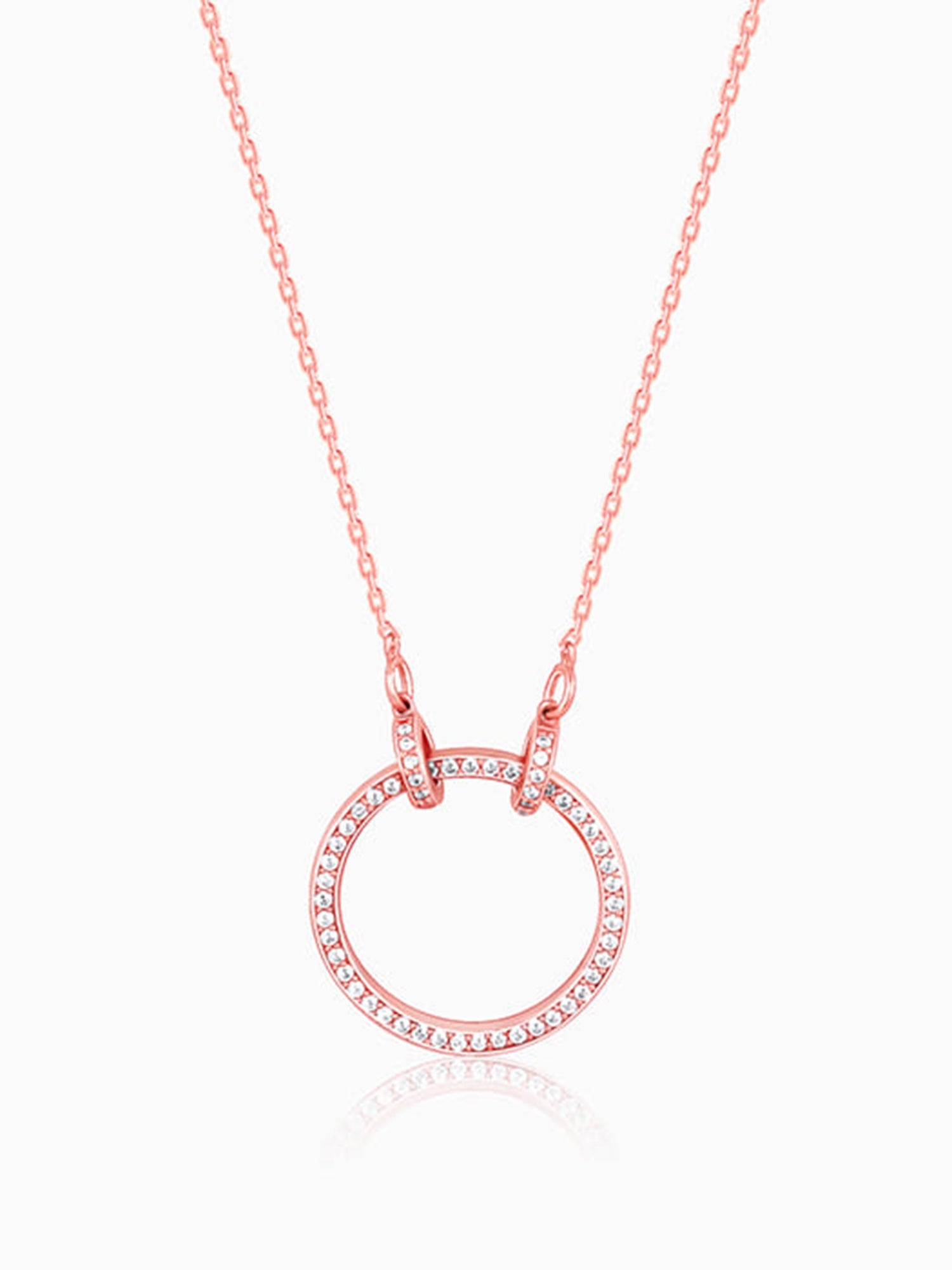 Rose Gold Forever Valentine Pendant with Link Chain