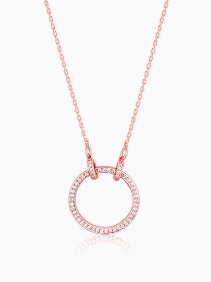Rose Gold Forever Valentine Pendant with Link Chain