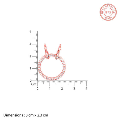 Anushka Sharma Rose Gold Forever Valentine Pendant with Link Chain