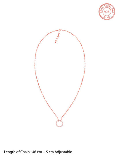 Rose Gold Forever Valentine Pendant with Link Chain