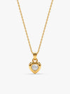 Golden Imagine Hearts Pendant With Link Chain